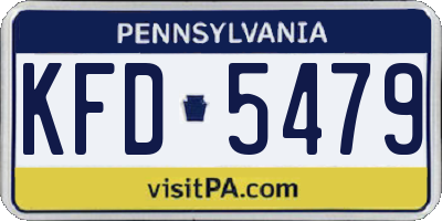 PA license plate KFD5479