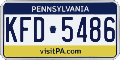 PA license plate KFD5486