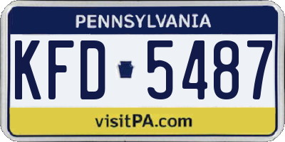 PA license plate KFD5487