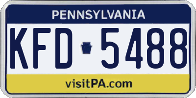 PA license plate KFD5488