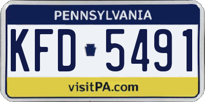 PA license plate KFD5491