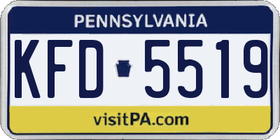 PA license plate KFD5519