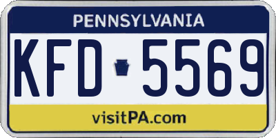PA license plate KFD5569