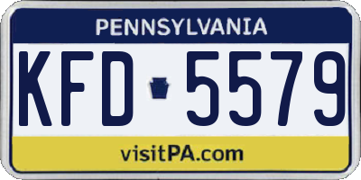 PA license plate KFD5579
