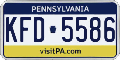 PA license plate KFD5586