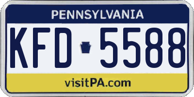 PA license plate KFD5588
