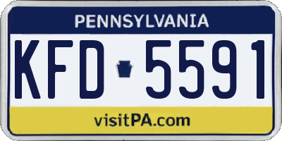 PA license plate KFD5591