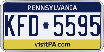 PA license plate KFD5595