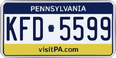 PA license plate KFD5599