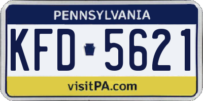 PA license plate KFD5621