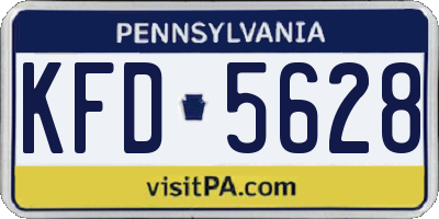 PA license plate KFD5628