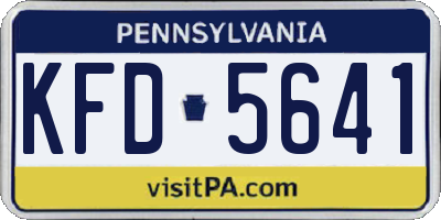 PA license plate KFD5641
