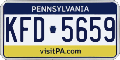 PA license plate KFD5659