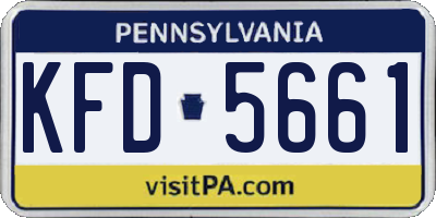 PA license plate KFD5661