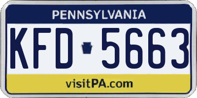 PA license plate KFD5663