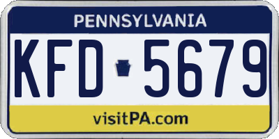 PA license plate KFD5679