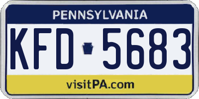 PA license plate KFD5683