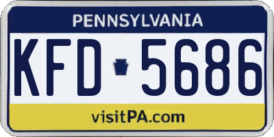 PA license plate KFD5686
