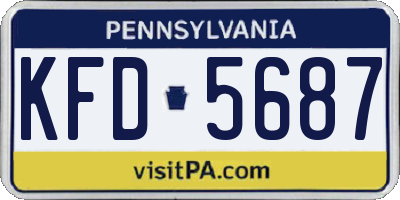 PA license plate KFD5687