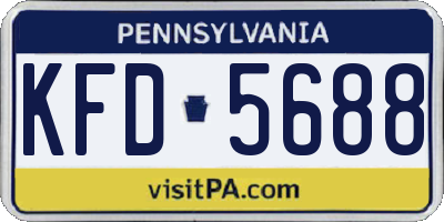 PA license plate KFD5688