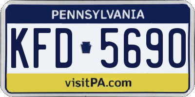 PA license plate KFD5690
