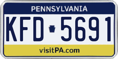 PA license plate KFD5691