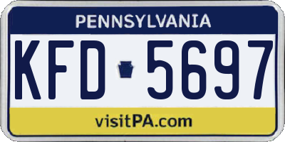 PA license plate KFD5697