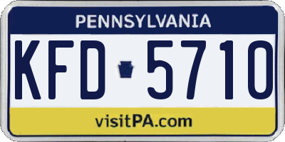 PA license plate KFD5710