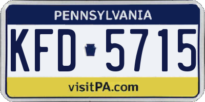 PA license plate KFD5715