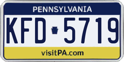 PA license plate KFD5719