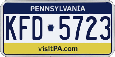 PA license plate KFD5723