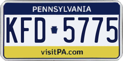 PA license plate KFD5775