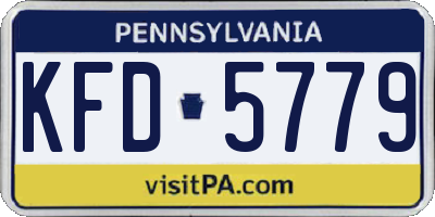 PA license plate KFD5779