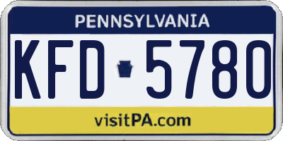PA license plate KFD5780