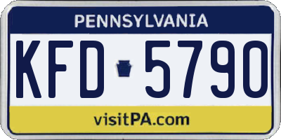 PA license plate KFD5790