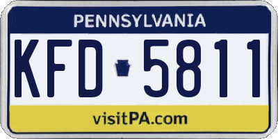 PA license plate KFD5811