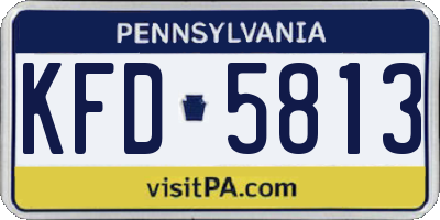 PA license plate KFD5813