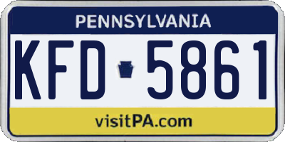 PA license plate KFD5861