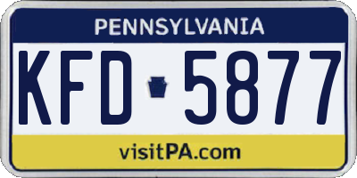 PA license plate KFD5877
