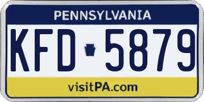 PA license plate KFD5879