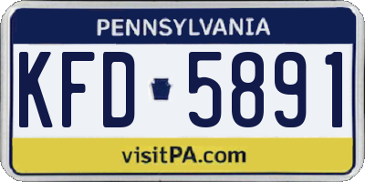 PA license plate KFD5891