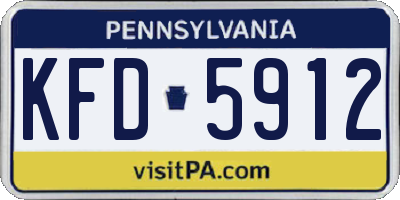 PA license plate KFD5912