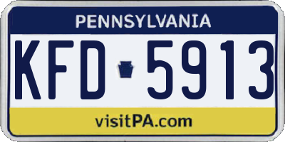 PA license plate KFD5913