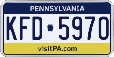PA license plate KFD5970