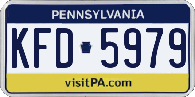 PA license plate KFD5979