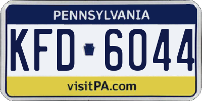 PA license plate KFD6044