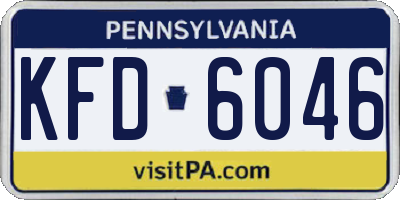 PA license plate KFD6046