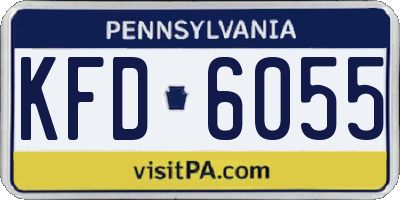 PA license plate KFD6055