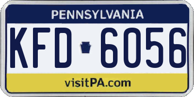 PA license plate KFD6056