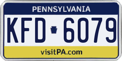 PA license plate KFD6079